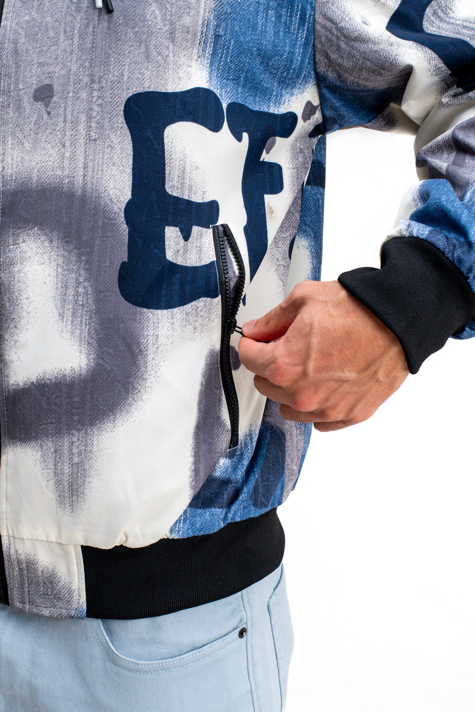 REVERSIBLE ABSTRACT PRINTED JACKET