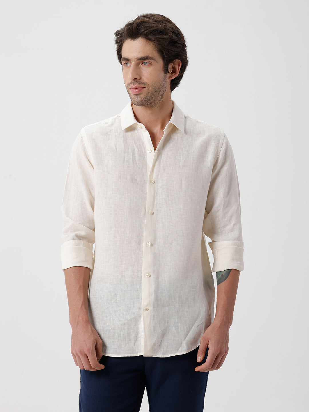 100% PURE LINEN FULL SLEEVE SHIRT