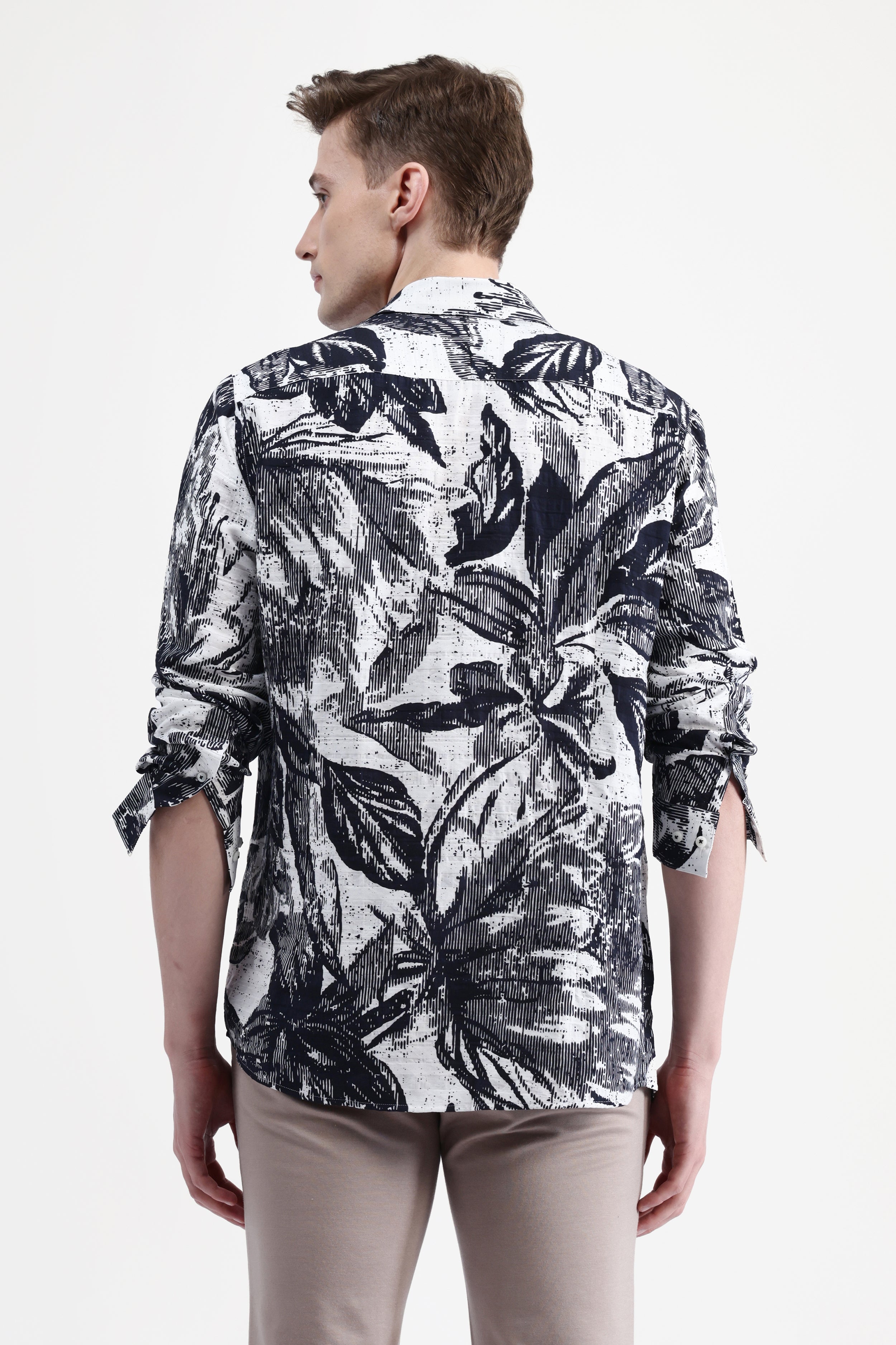 ABSTRACT FLORAL PRINT SHIRT