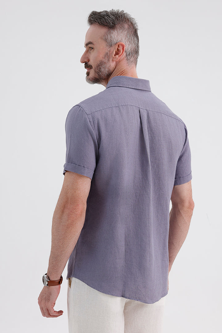 FADED PURPLE LINEN SHIRT