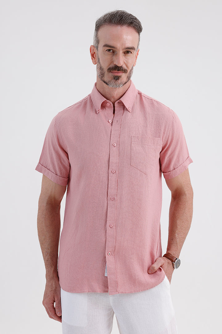 LIGHT PINK LINEN SHIRT
