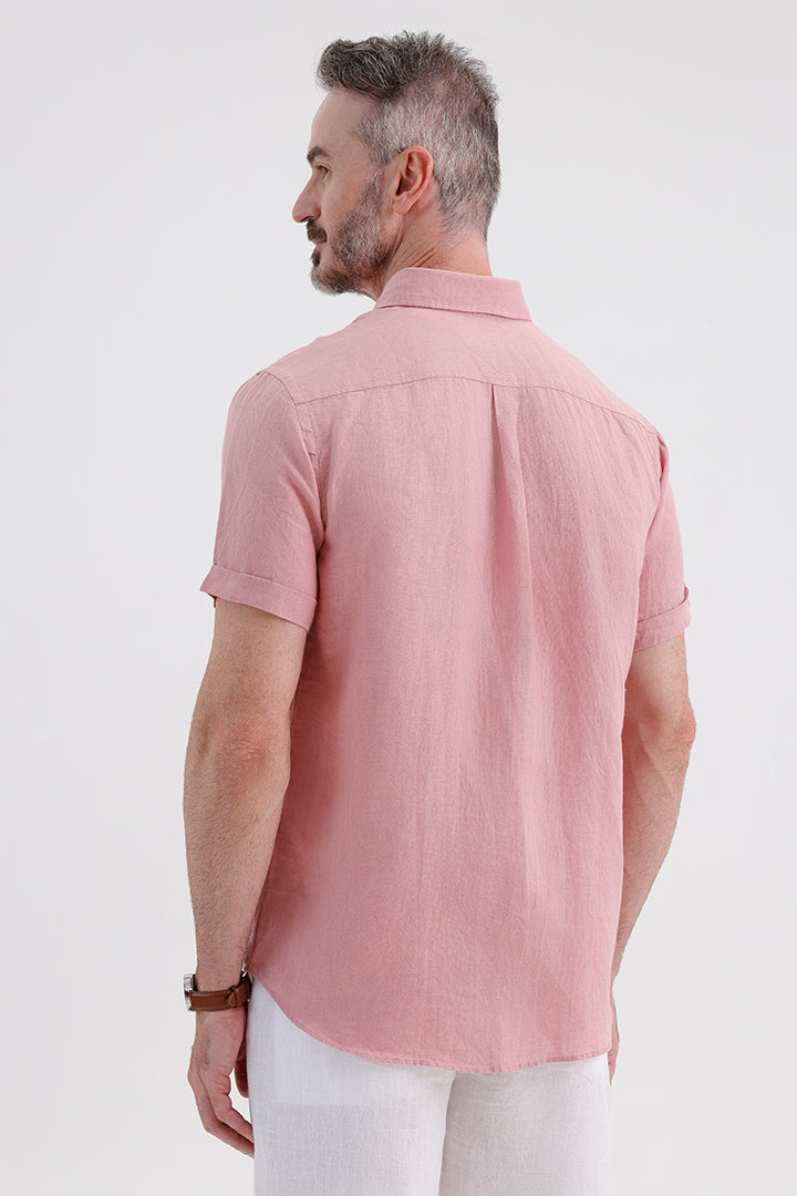 LIGHT PINK LINEN SHIRT