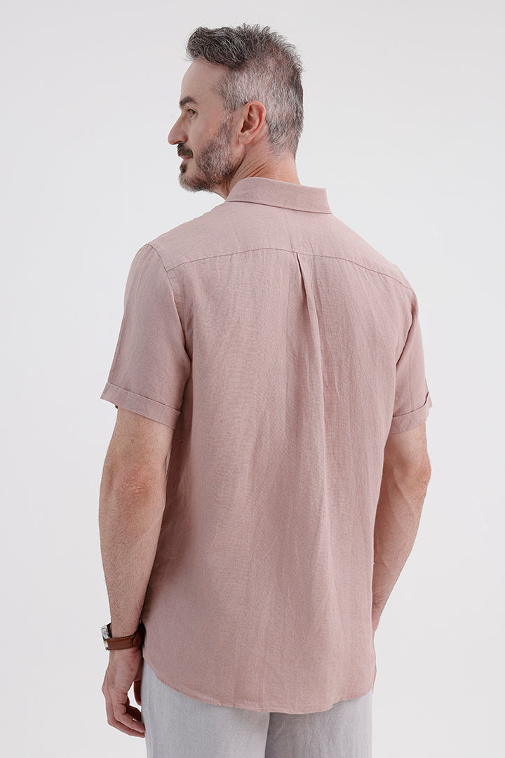 PASTEL PEACH LINEN SHIRT