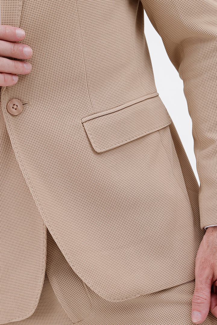 BEIGE STRETCH BLAZER
