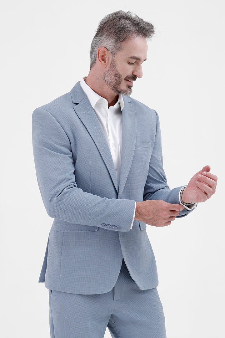 SKY BLUE STRETCH BLAZER