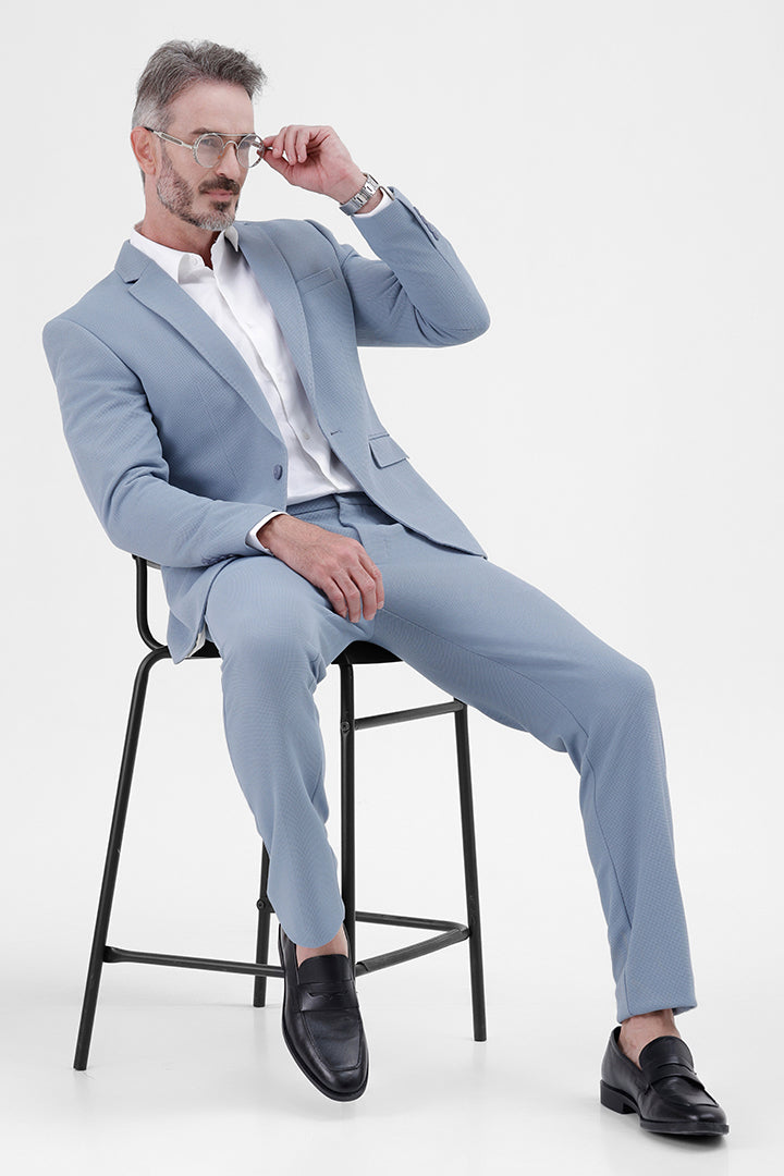 SKY BLUE STRETCH BLAZER