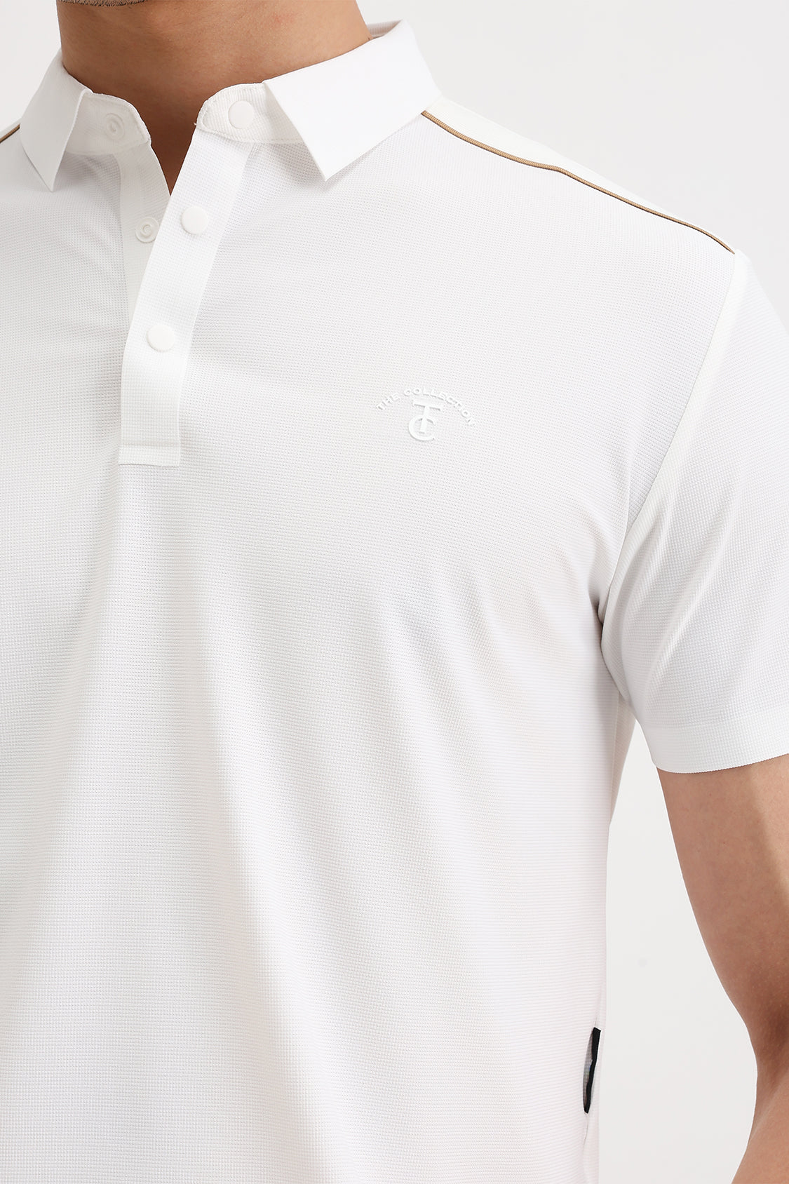 SHOULDER PIPING POLO T-SHIRT