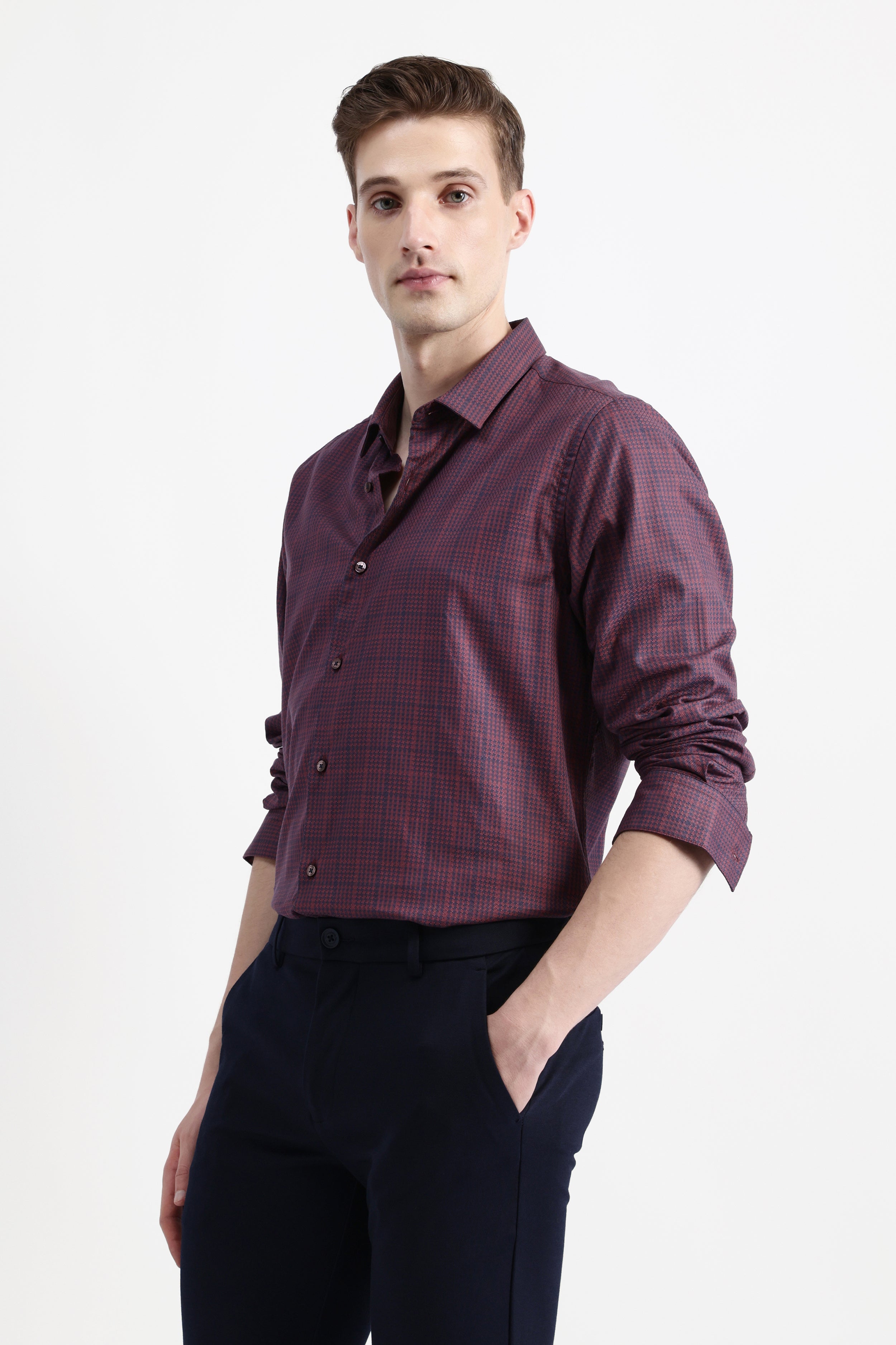 FULL SLEEVES CHECKED SHIRT