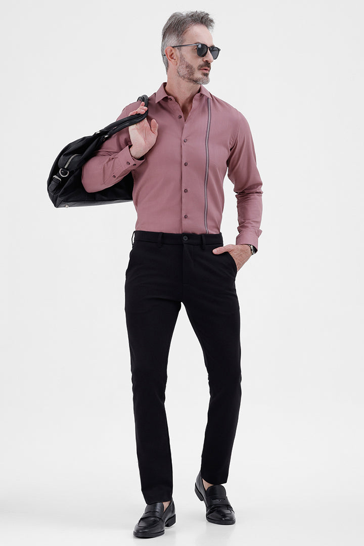RASPBERRY ROSE COTTON
PLACEMENT STRIPE SHIRT