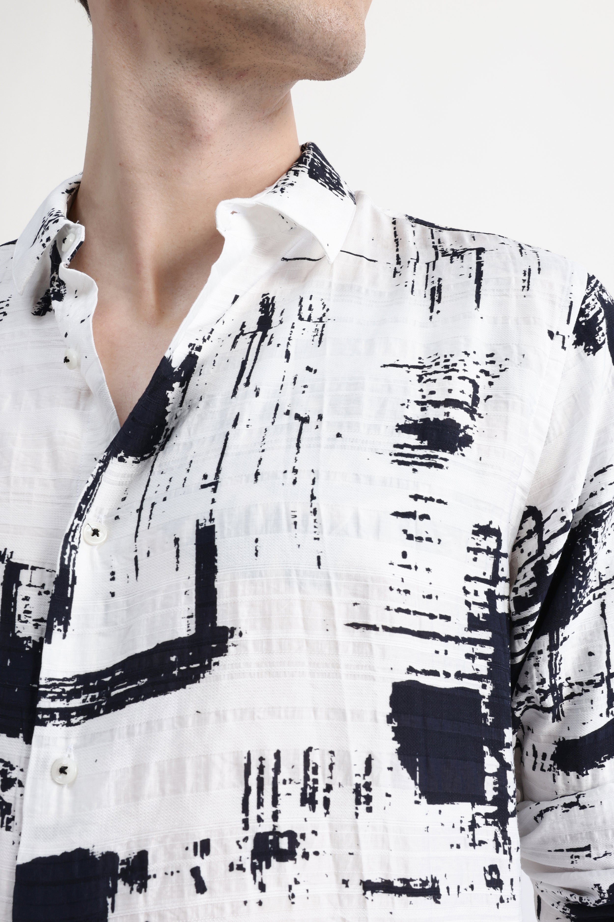 ABSTRACT PRINT FULL SLEEVES SHIRT