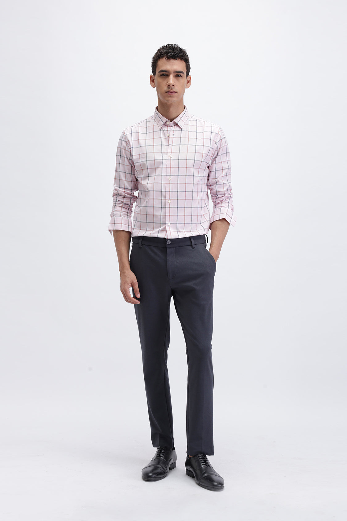 Light Pink Checkered Shirt