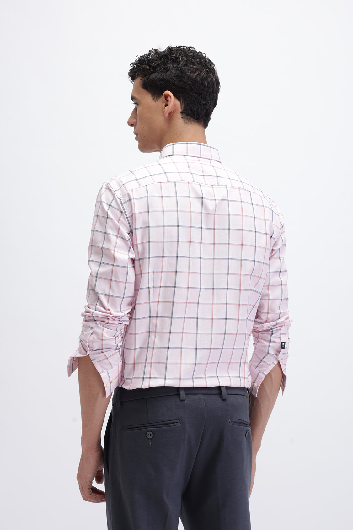 Light Pink Checkered Shirt