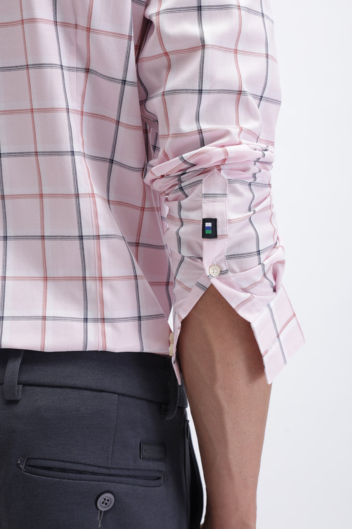 Light Pink Checkered Shirt