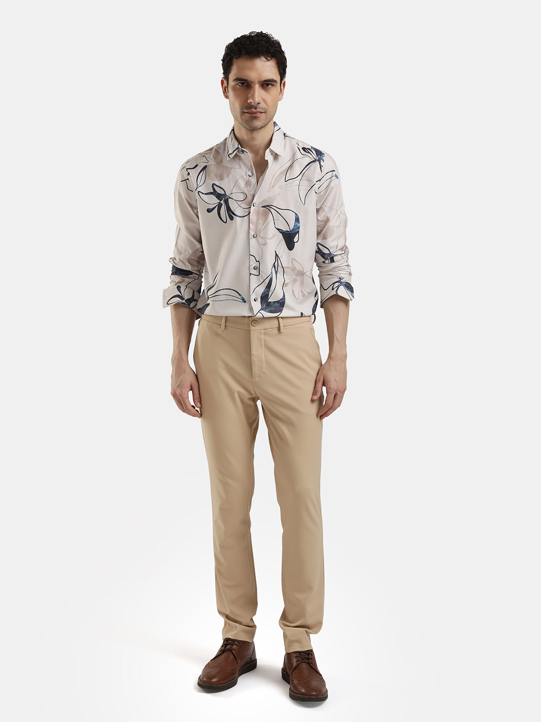 SLIM FIT FLORAL PRINT SHIRT