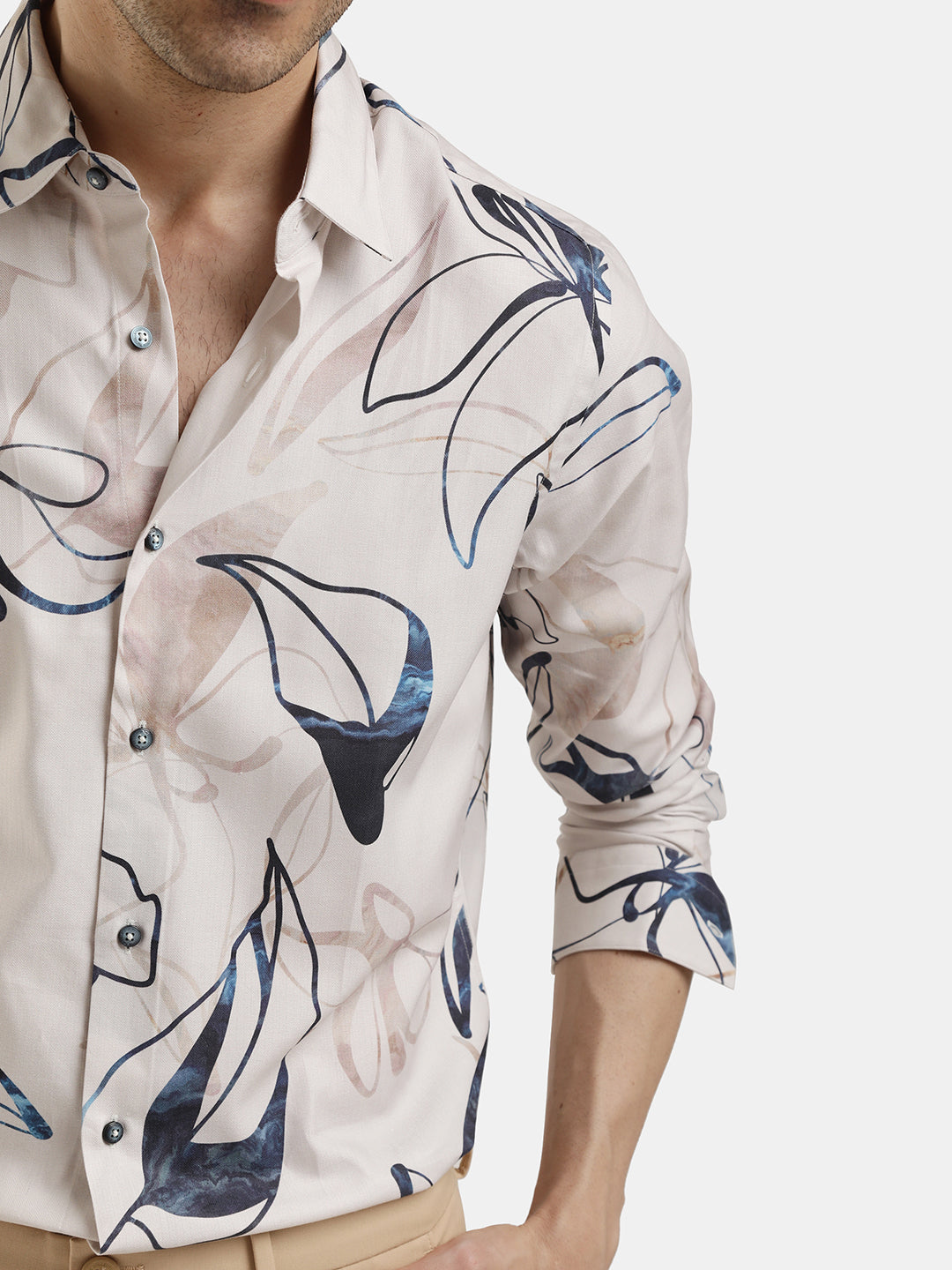 SLIM FIT FLORAL PRINT SHIRT