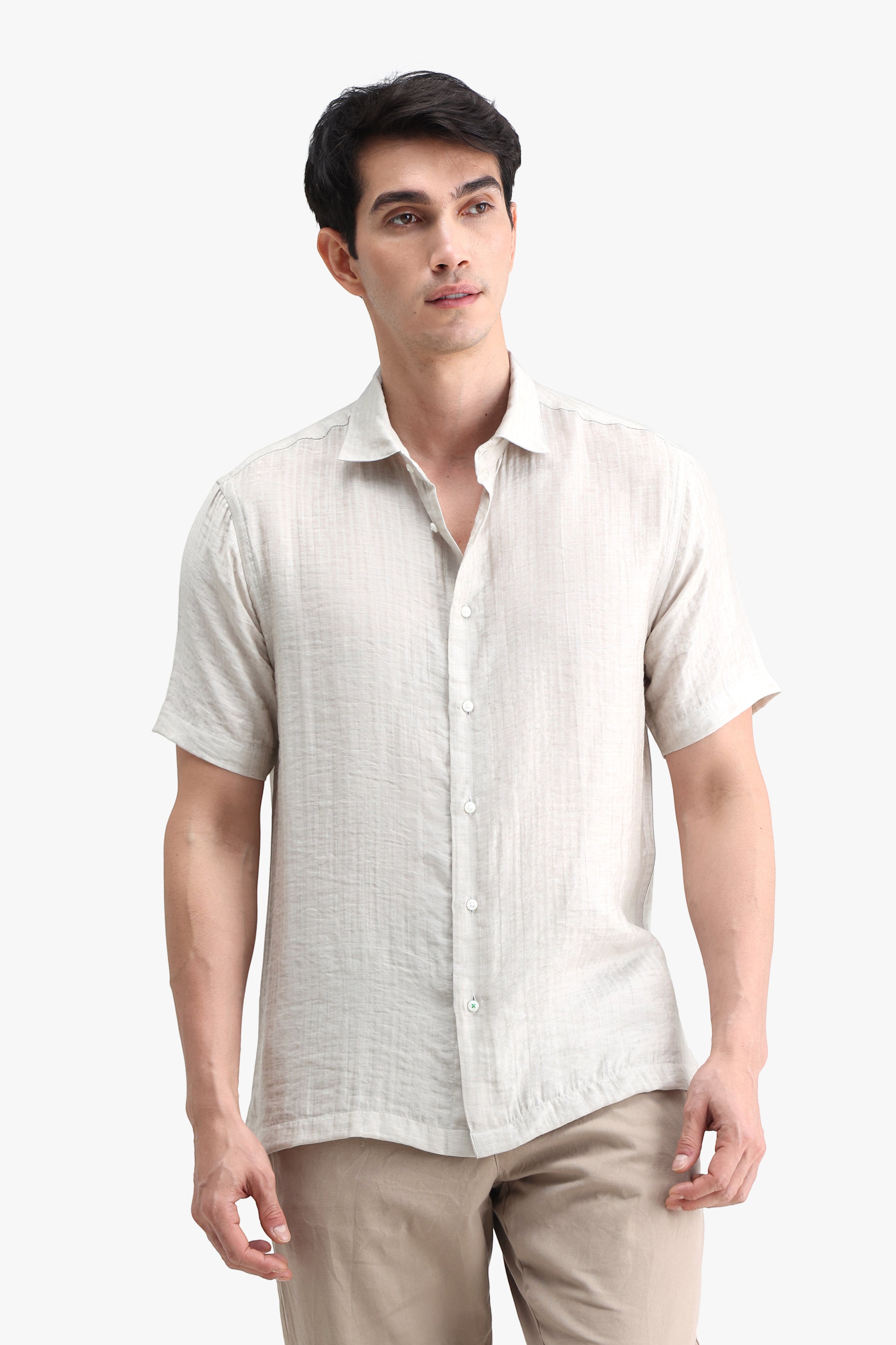 Viscose Blend Solid Shirt
