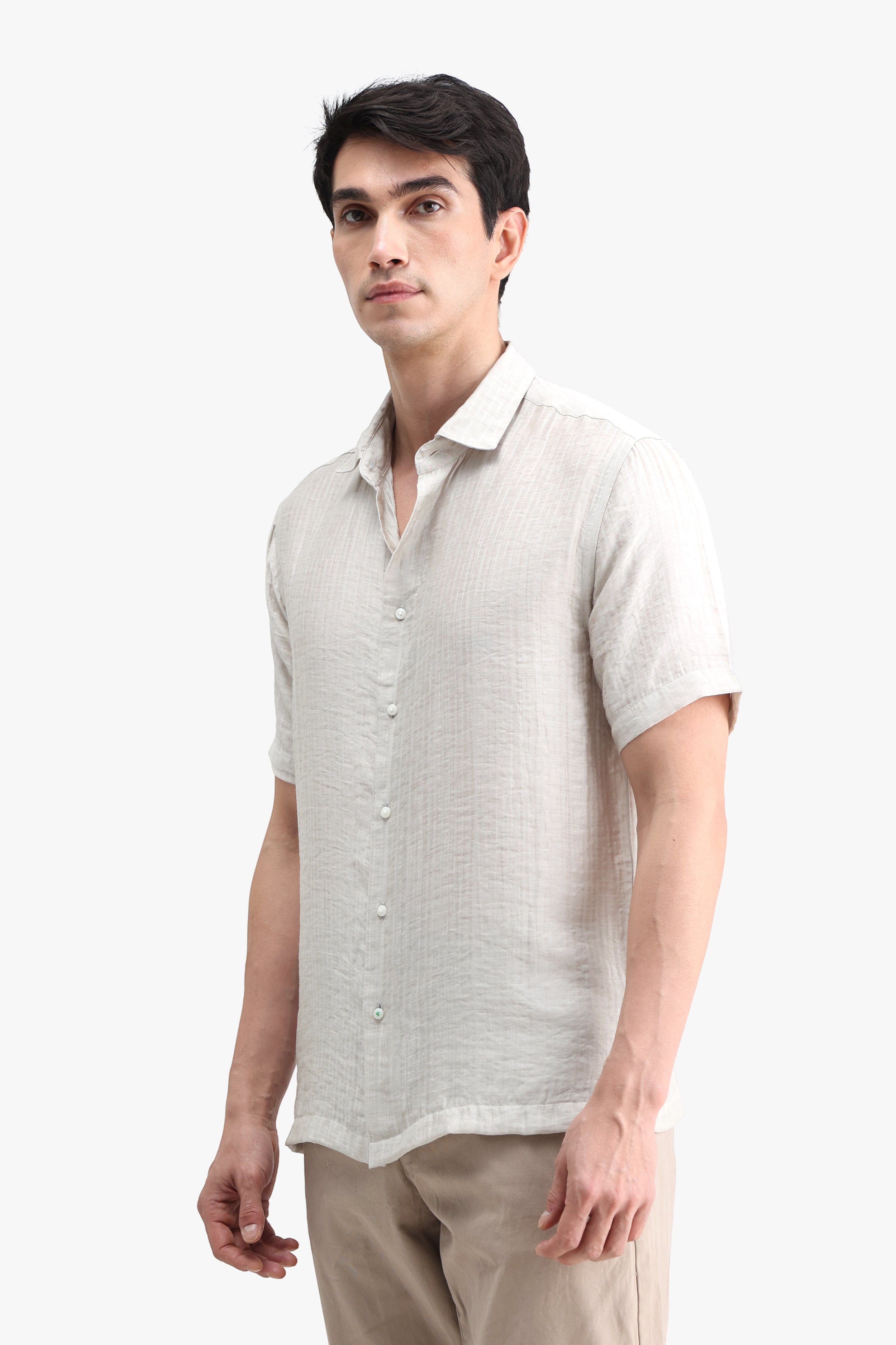 Viscose Blend Solid Shirt