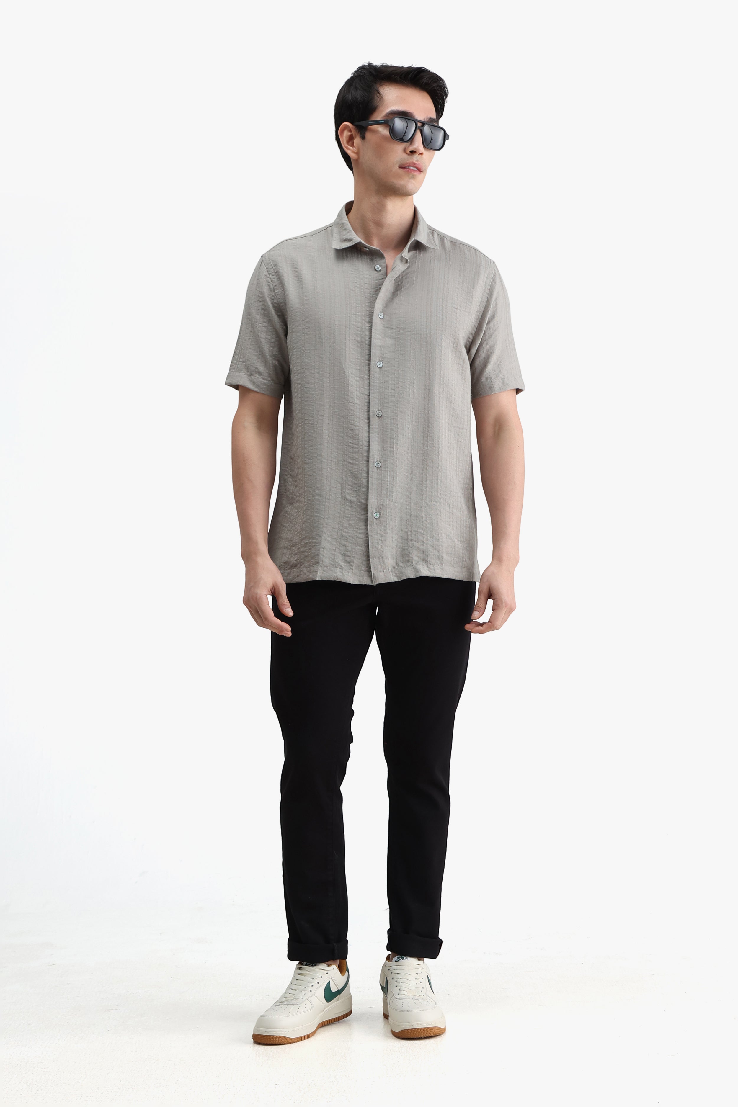 Viscose Blend Solid Shirt