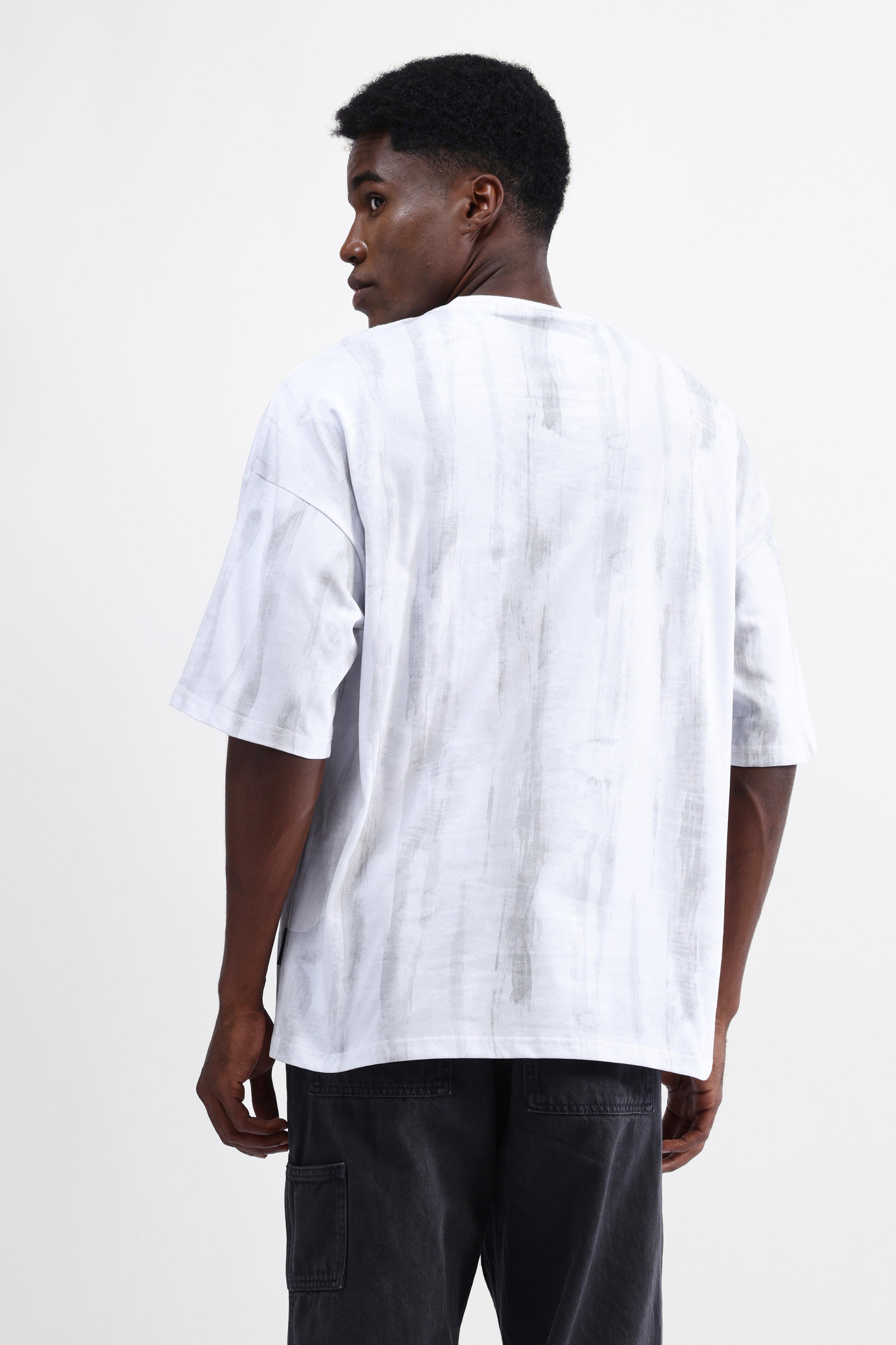 ABSTRACT PRINT OVERSIZED T-SHIRT
