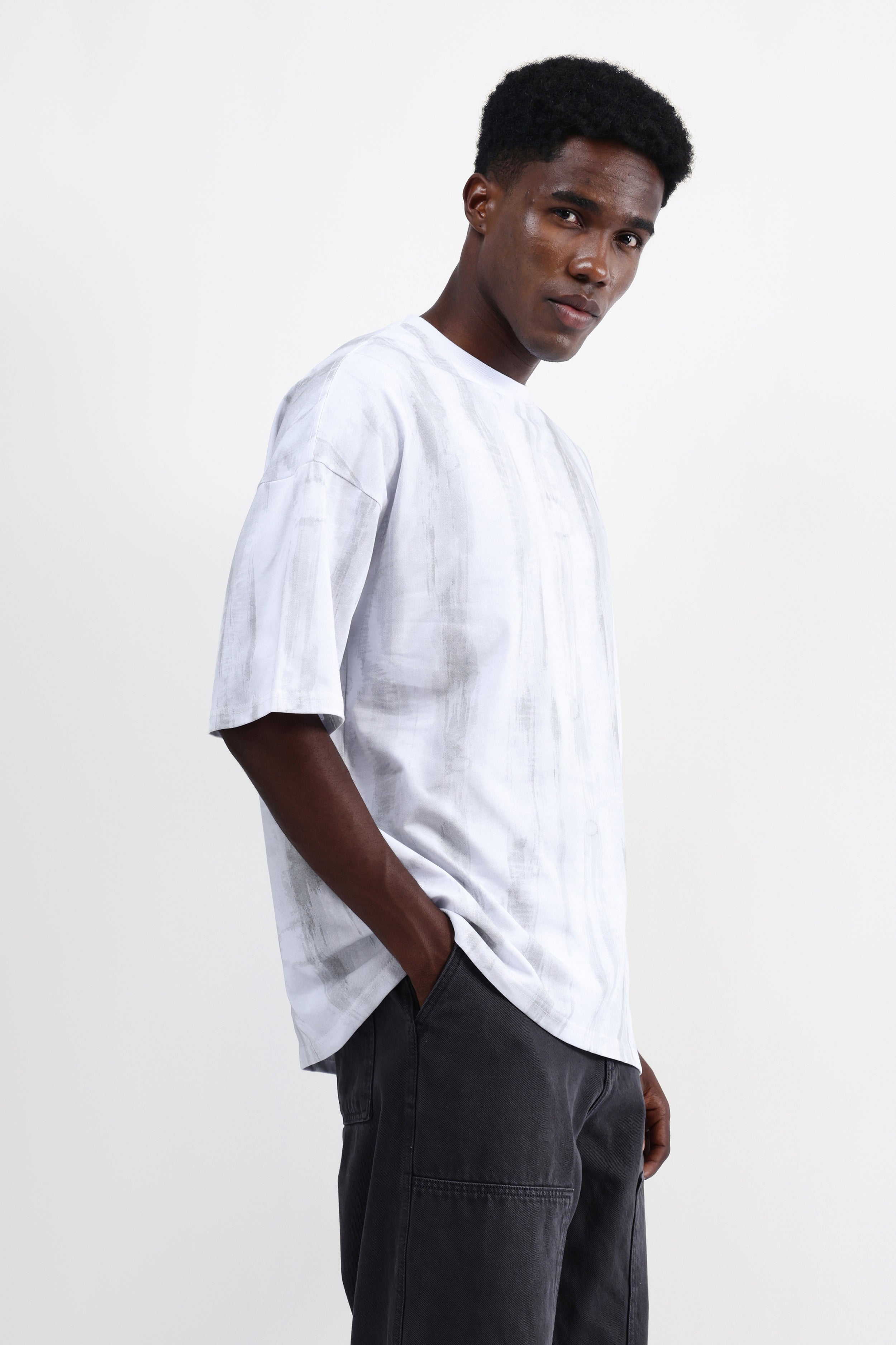 ABSTRACT PRINT OVERSIZED T-SHIRT