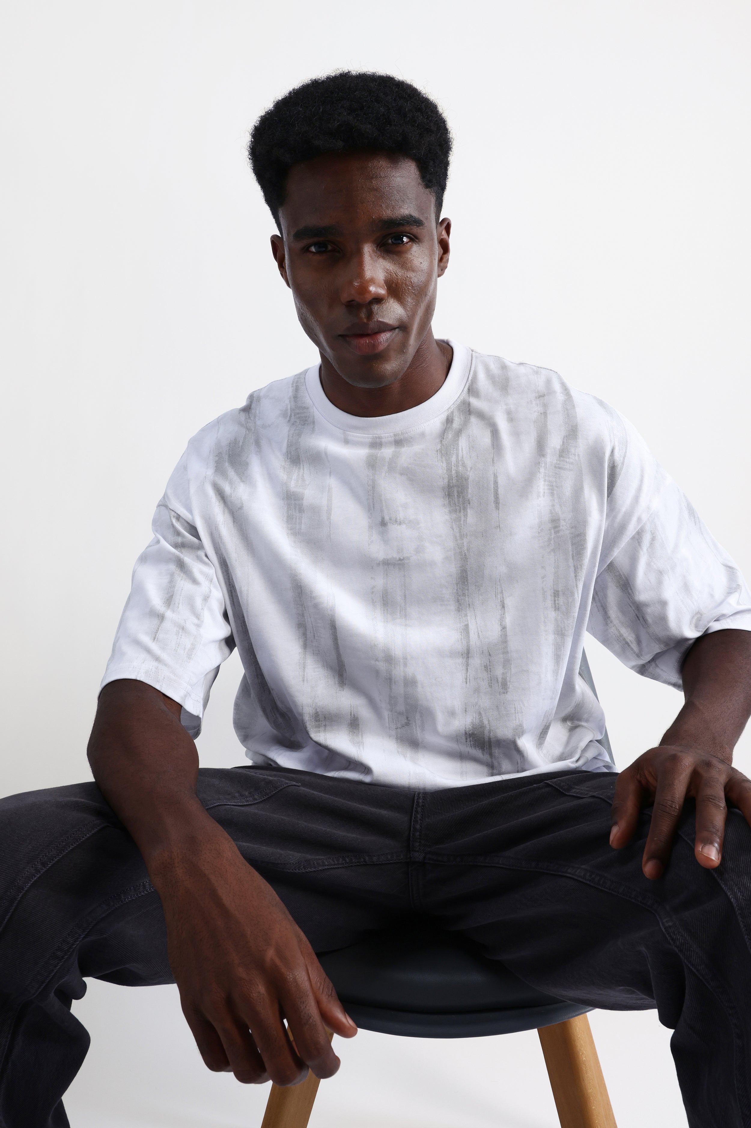 ABSTRACT PRINT OVERSIZED T-SHIRT