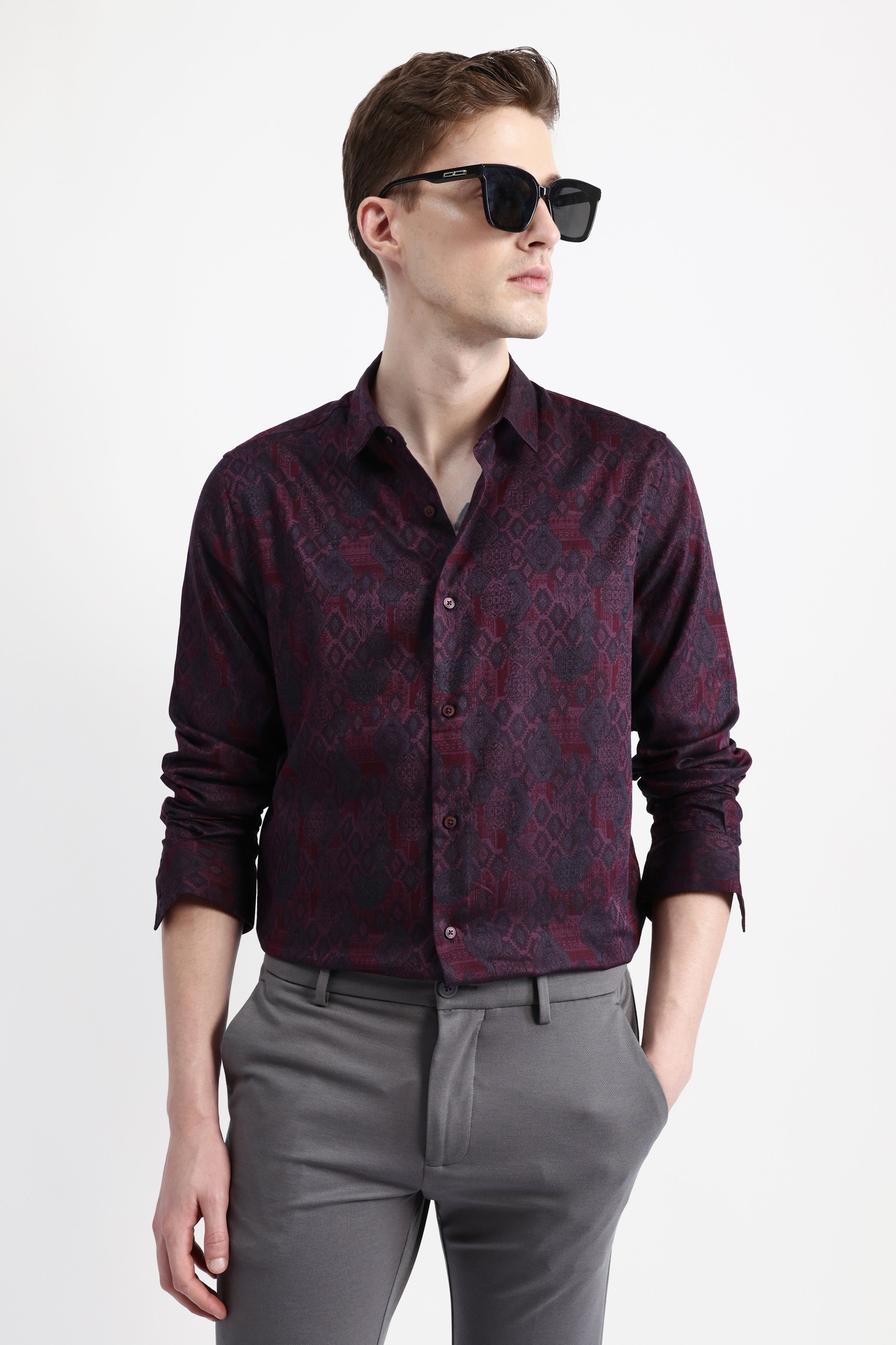 FULL SLEEVES JACQUARD SHIRT