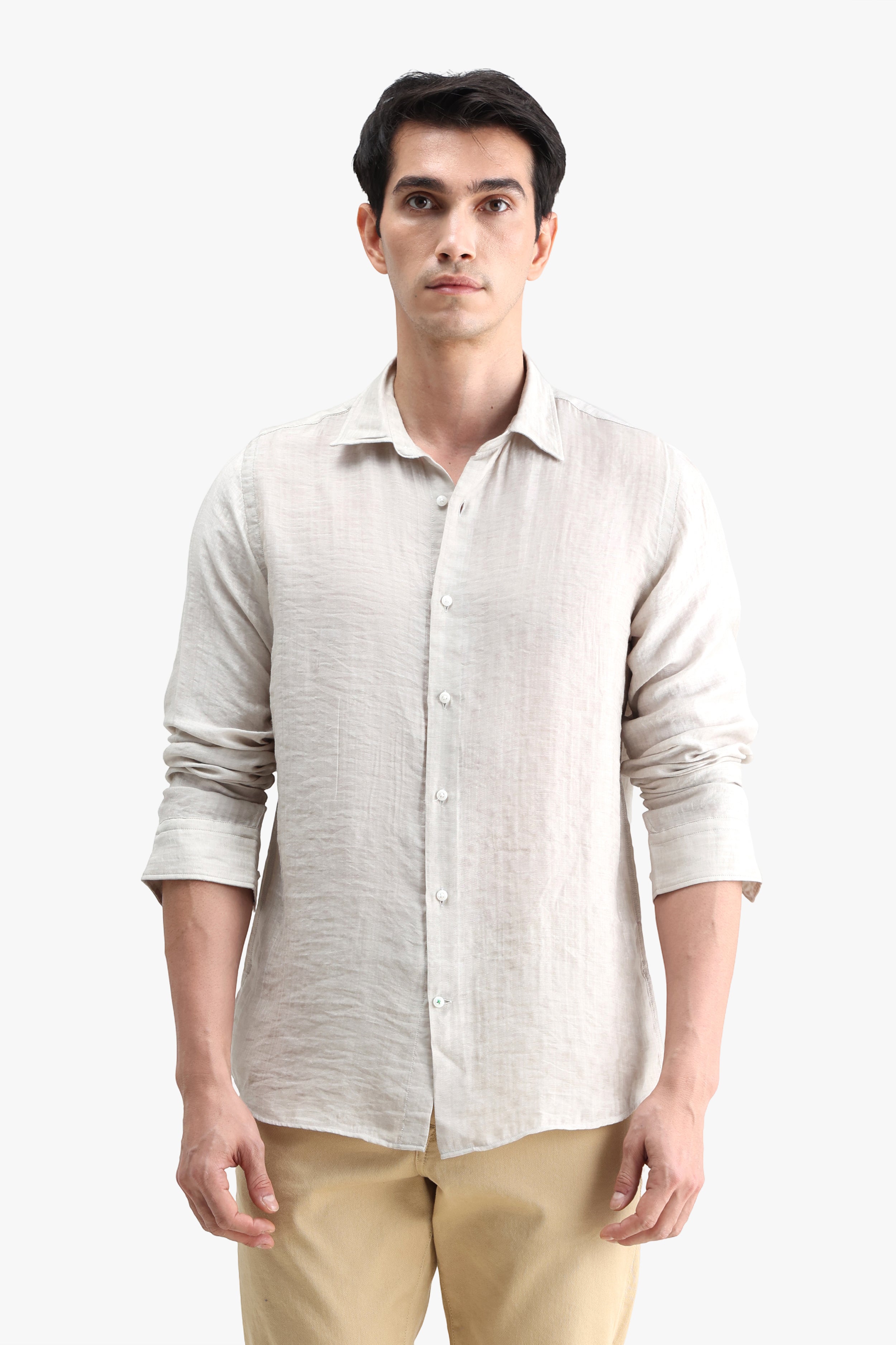 Viscose Blend Solid Shirt