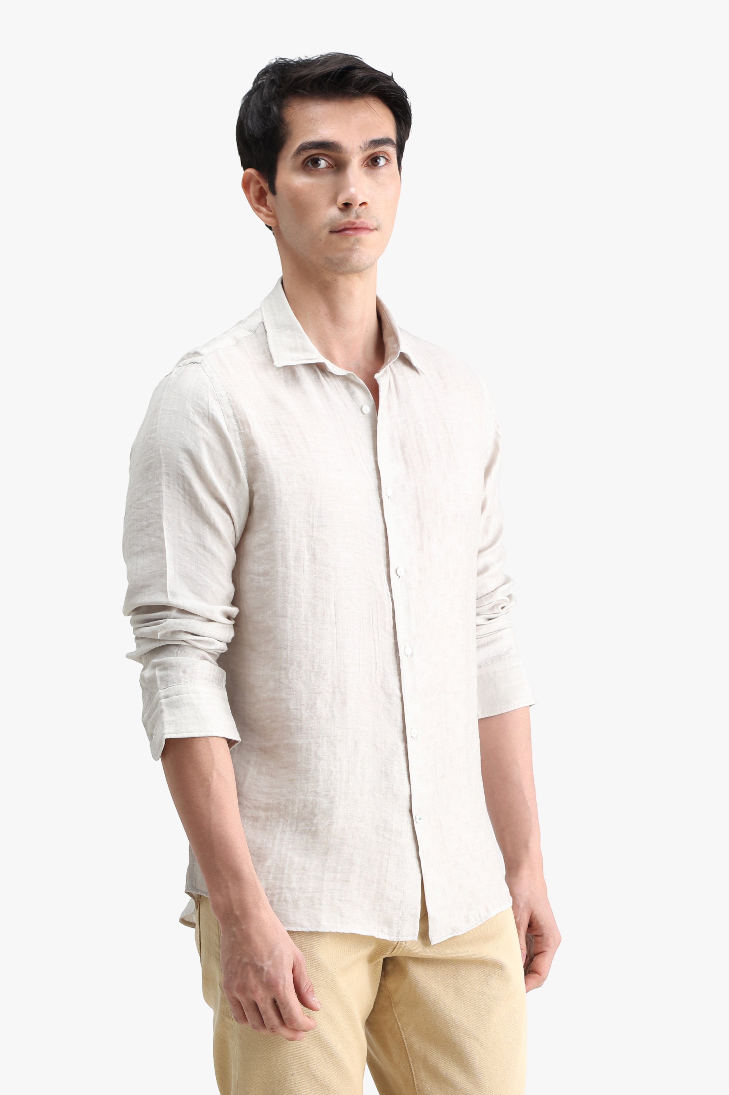 Viscose Blend Solid Shirt