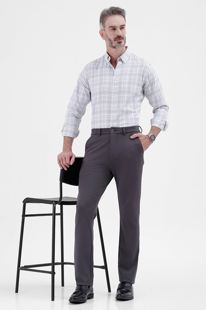 WHITE MULTI COTTON CHECK SHIRT