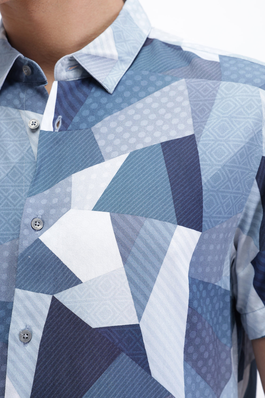 ABSTRACT PRINTED HALF SLEEVES SHIRT