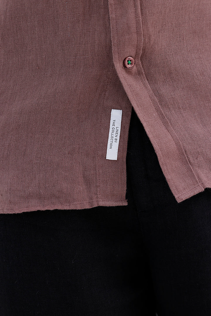 GRAPE BROWN LINEN SHIRT