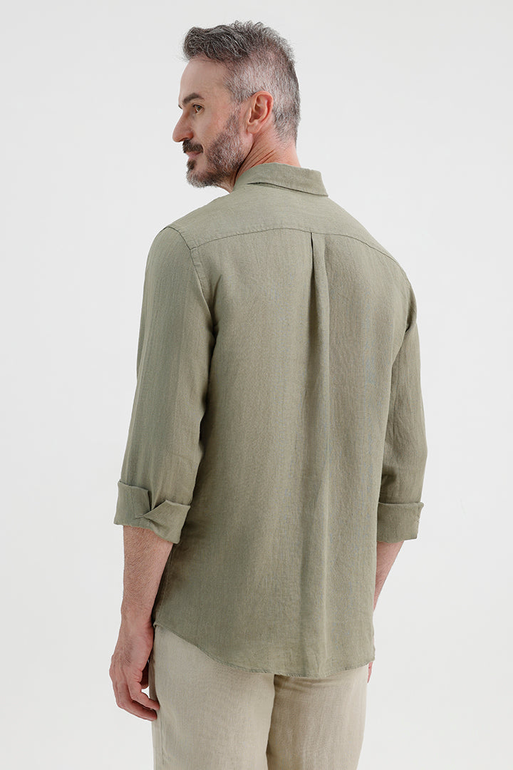 MOSSY SAGE LINEN SHIRT