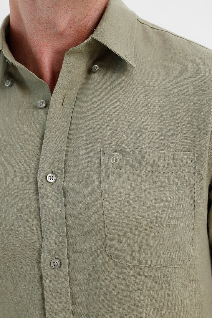 MOSSY SAGE LINEN SHIRT