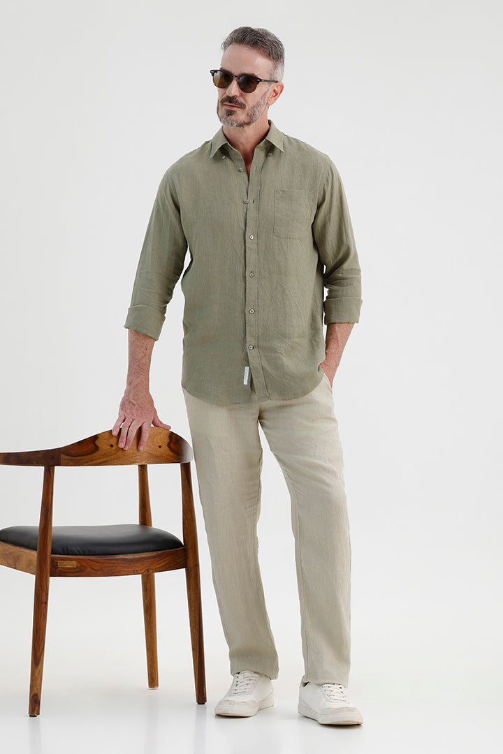 MOSSY SAGE LINEN SHIRT