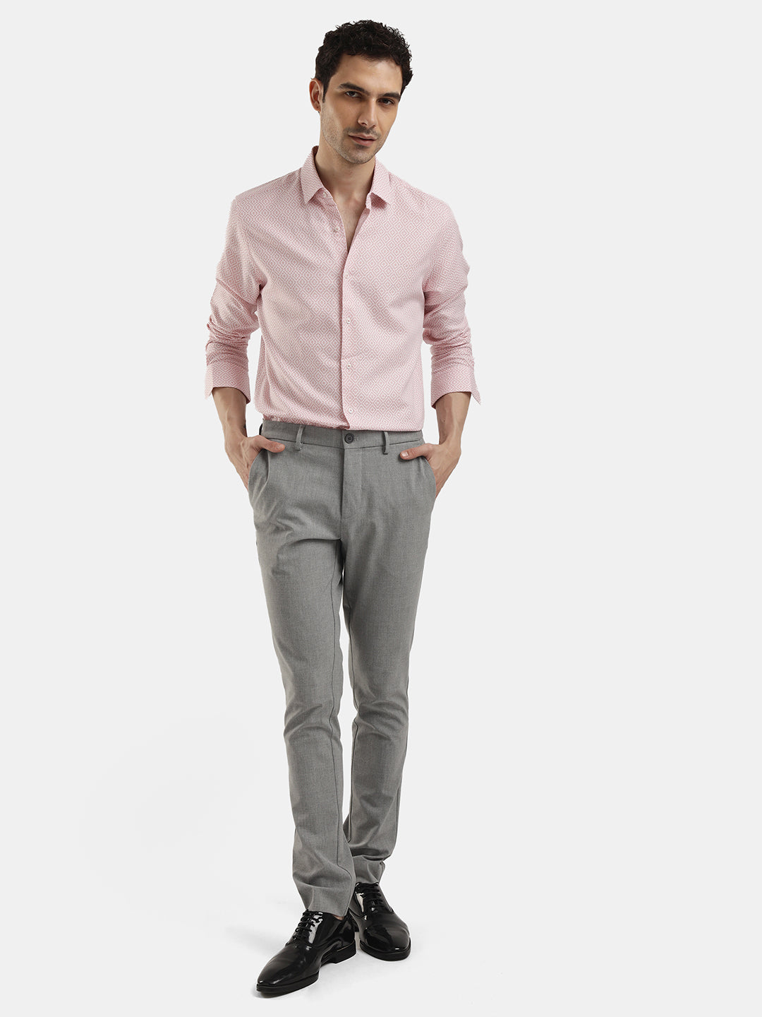 GEOMETRIC JACQUARD CASUAL SHIRT