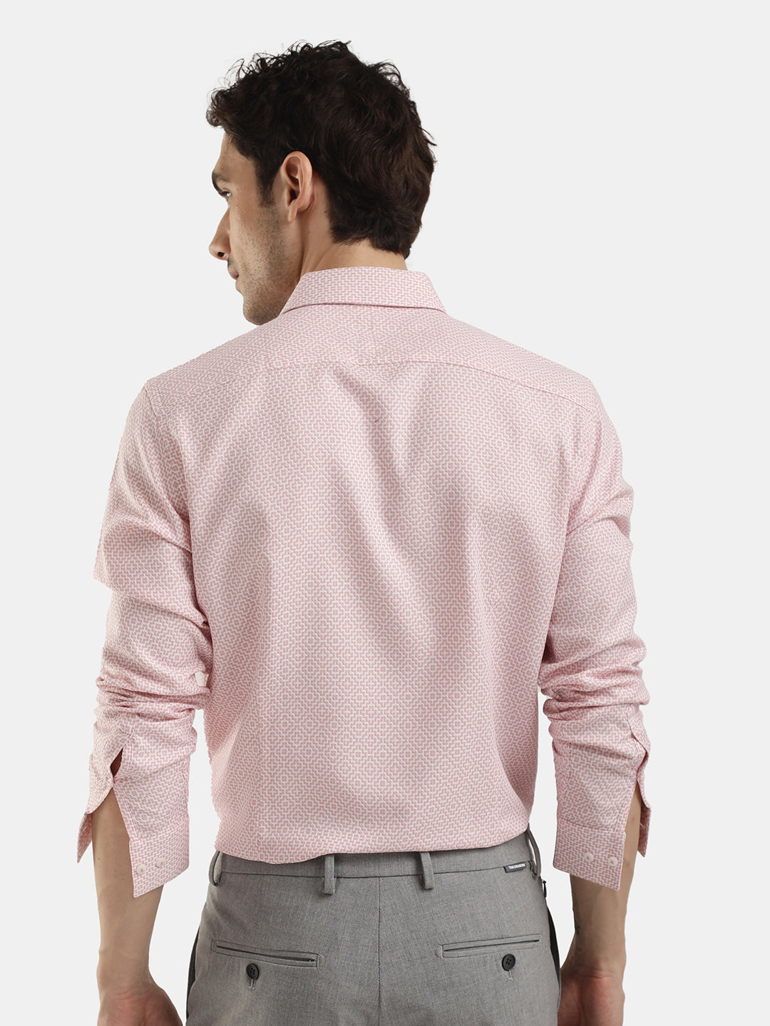 GEOMETRIC JACQUARD CASUAL SHIRT