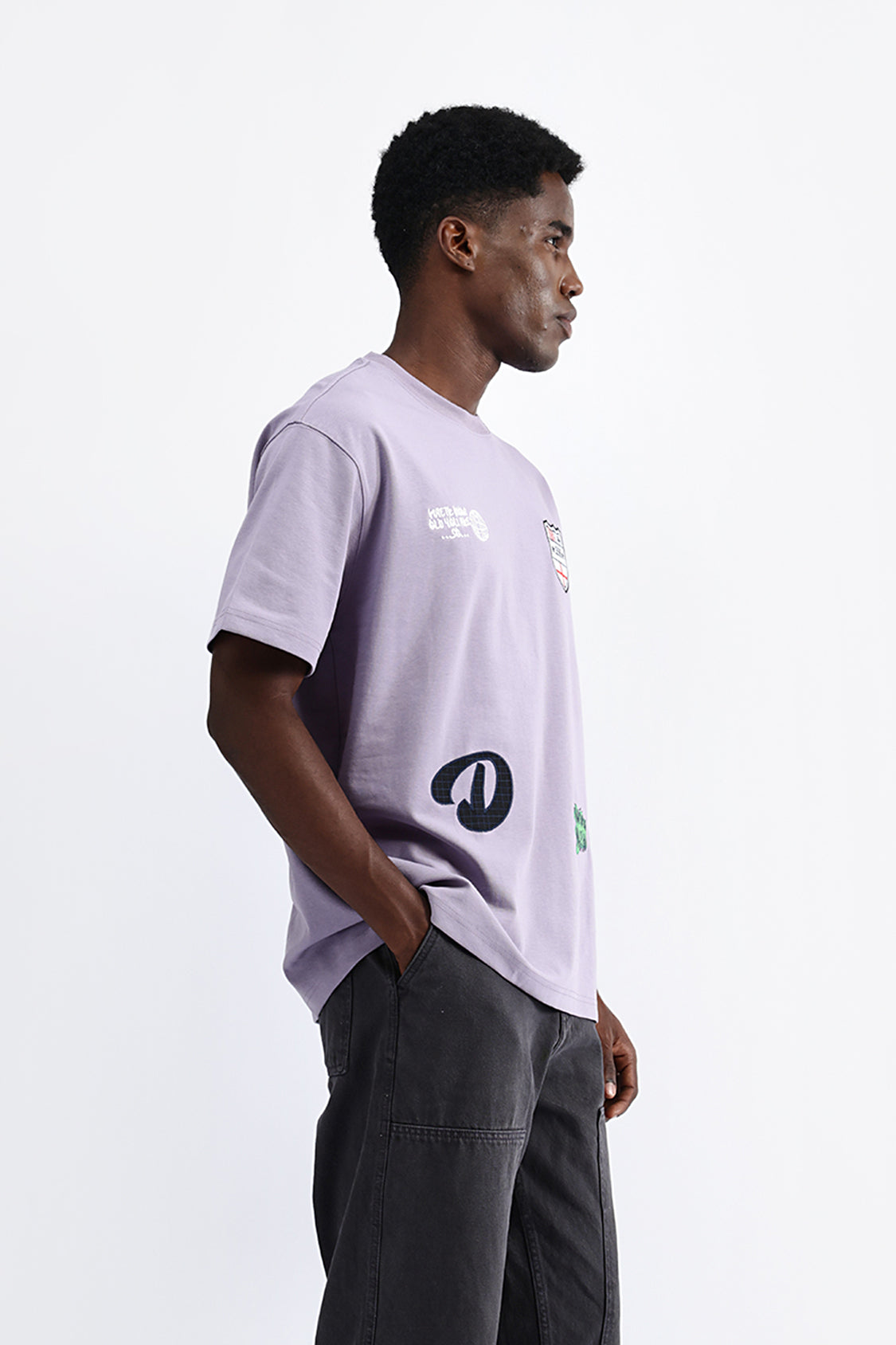 PATCH EMBROIDERED OVERSIZED TEE