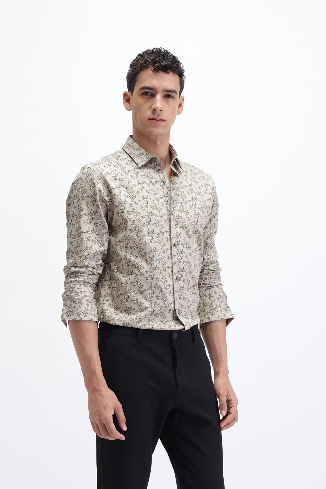 FLORAL PRINT SLIM FIT SHIRT