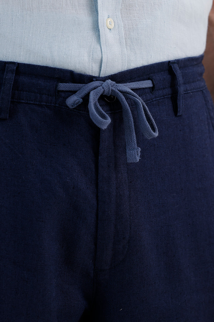 NAVY LINEN TROUSER