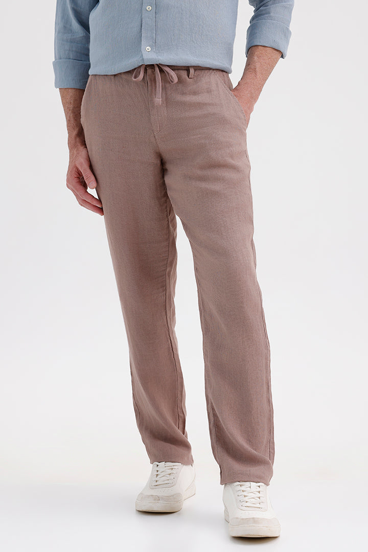 TAUPE LINEN TROUSER
