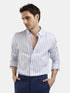 LIGHT BLUE SLIM FIT STRIPED SHIRT