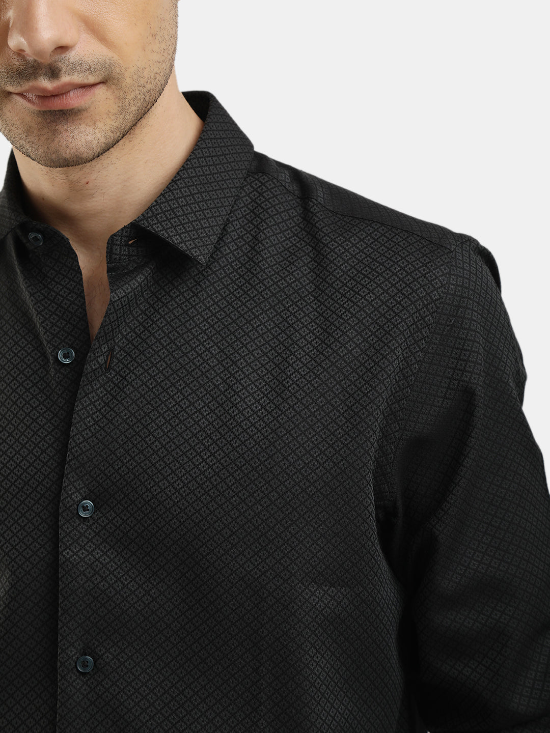 DOBBY JACQUARD CASUAL SHIRT