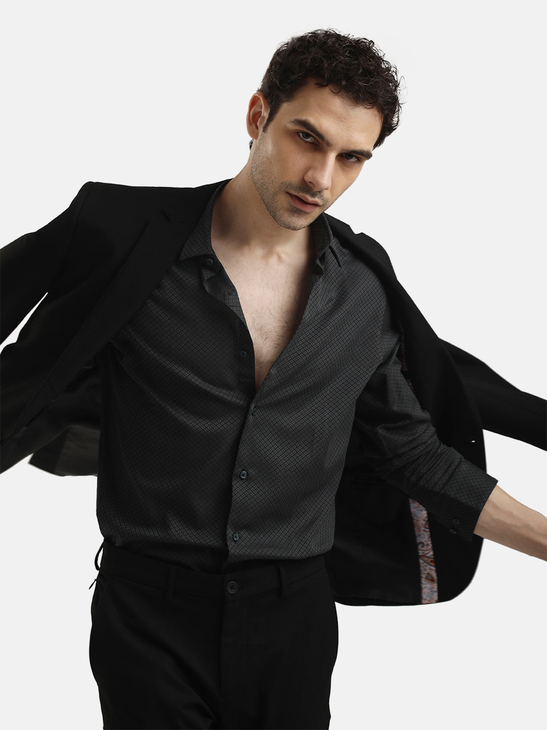 DOBBY JACQUARD CASUAL SHIRT