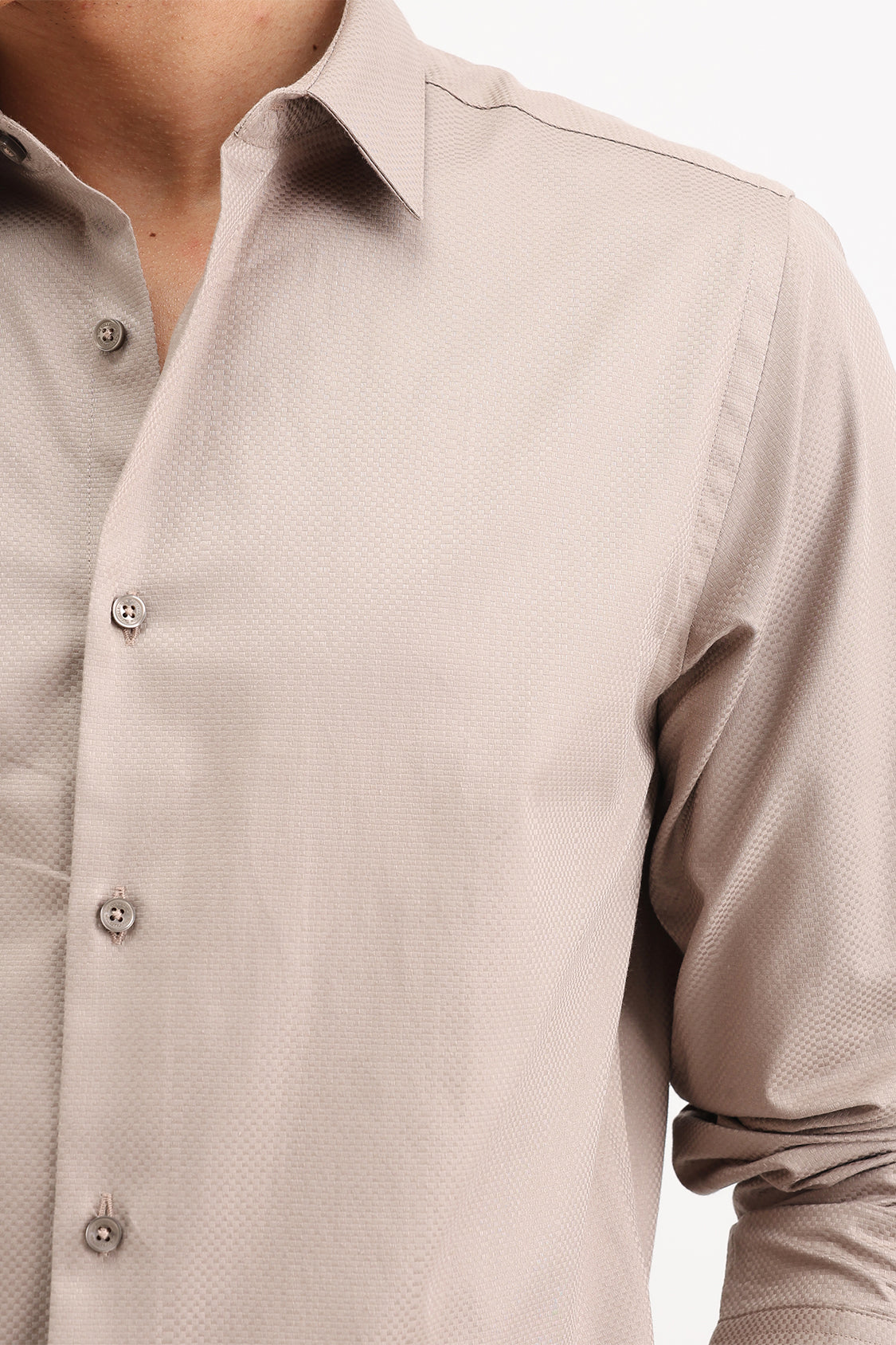 FULL SLEEVES DOBBY TEXTURED SHIRT