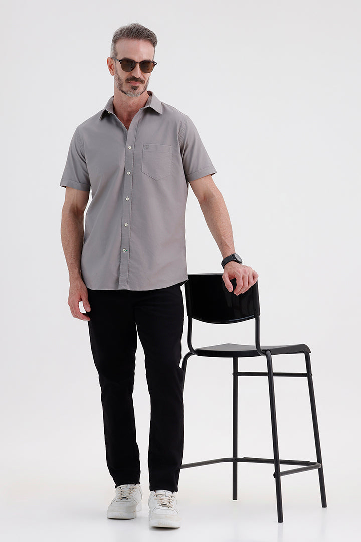 GREY FLANNEL OXFORD SHIRT