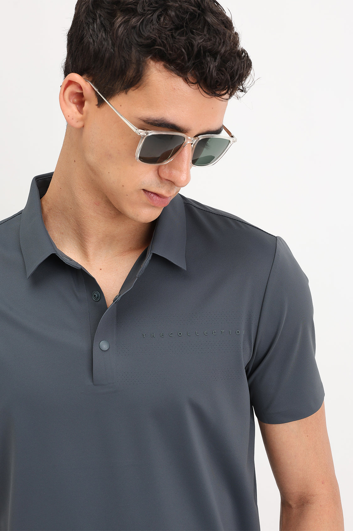 PLAIN SLIM FIT POLO T-SHIRT