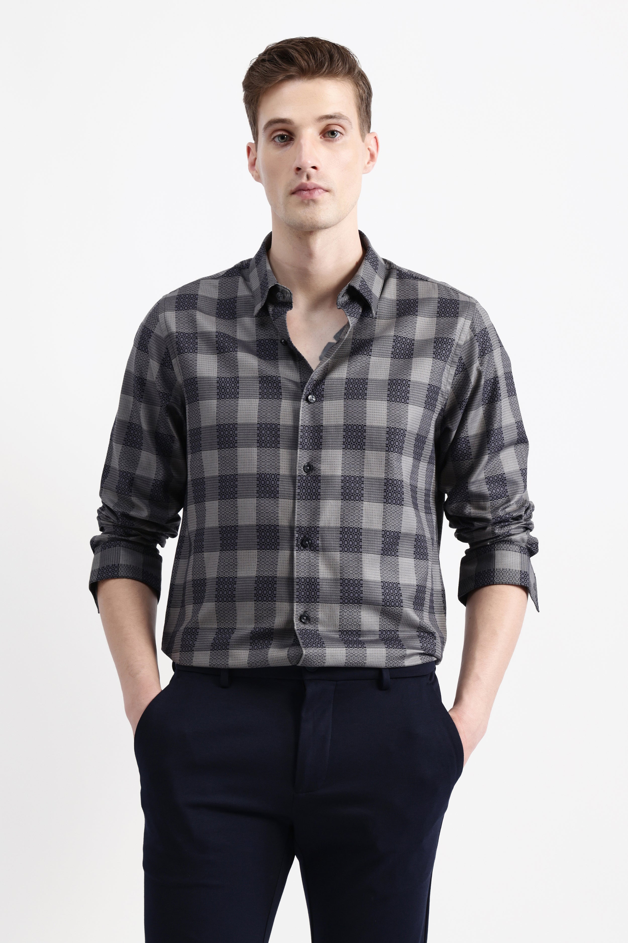 FULL SLEEVES CHECKED SHIRT