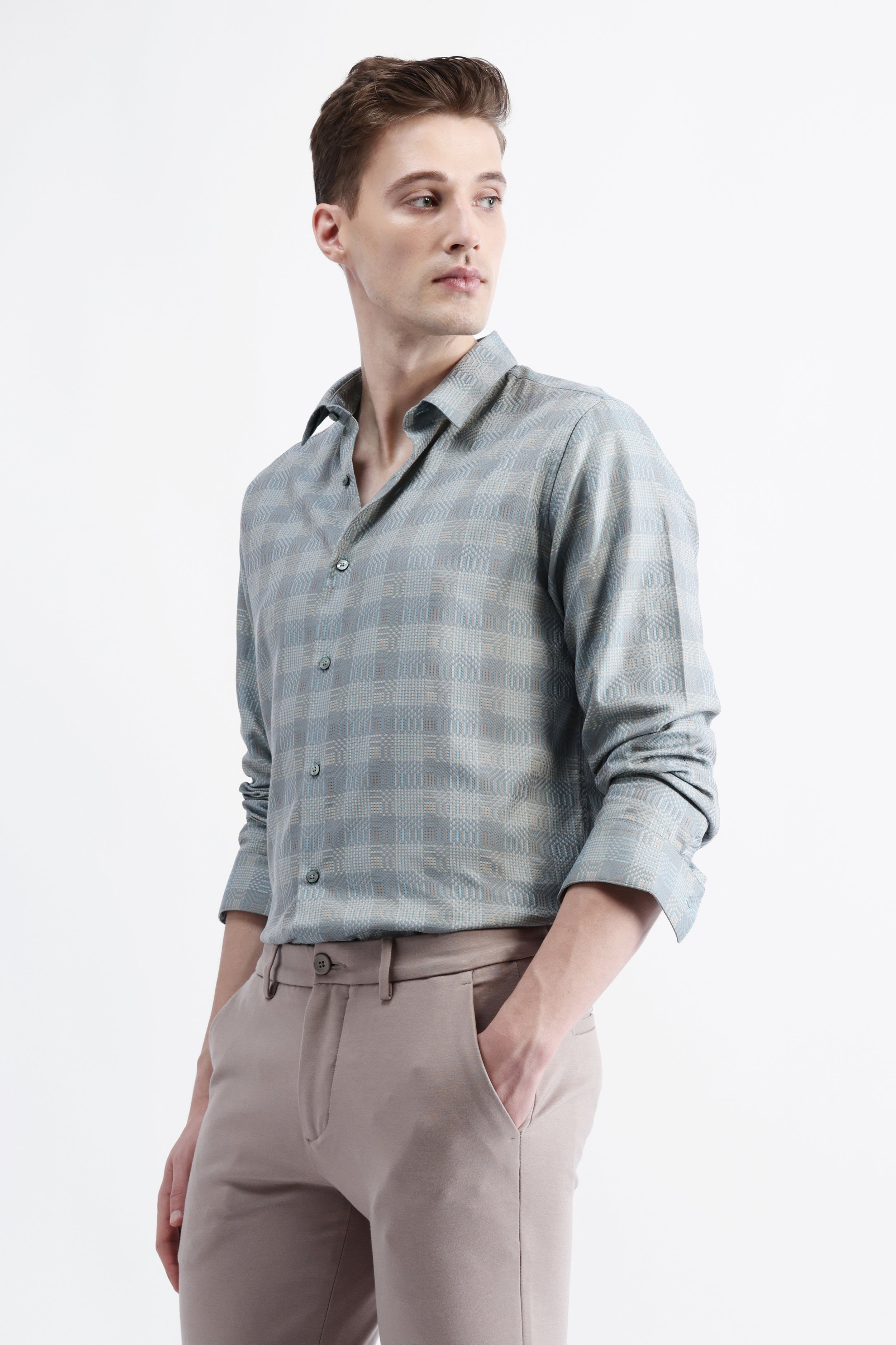 FULL SLEEVES CHECKED SHIRT