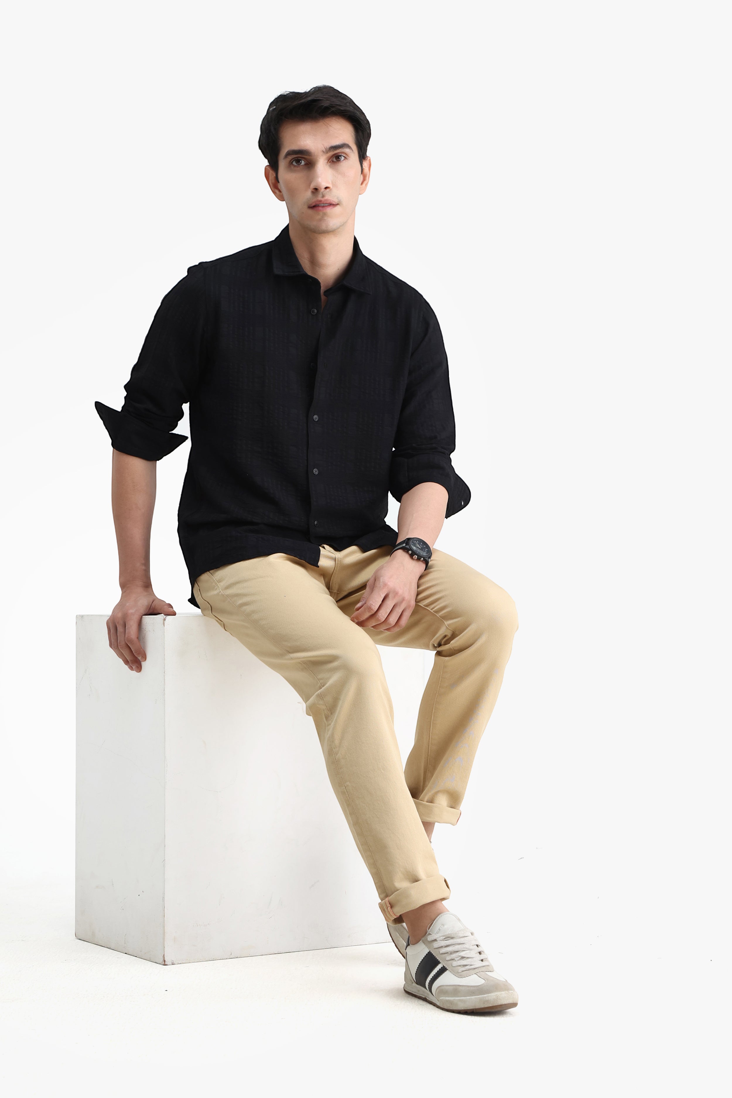 Viscose Blend Solid Shirt