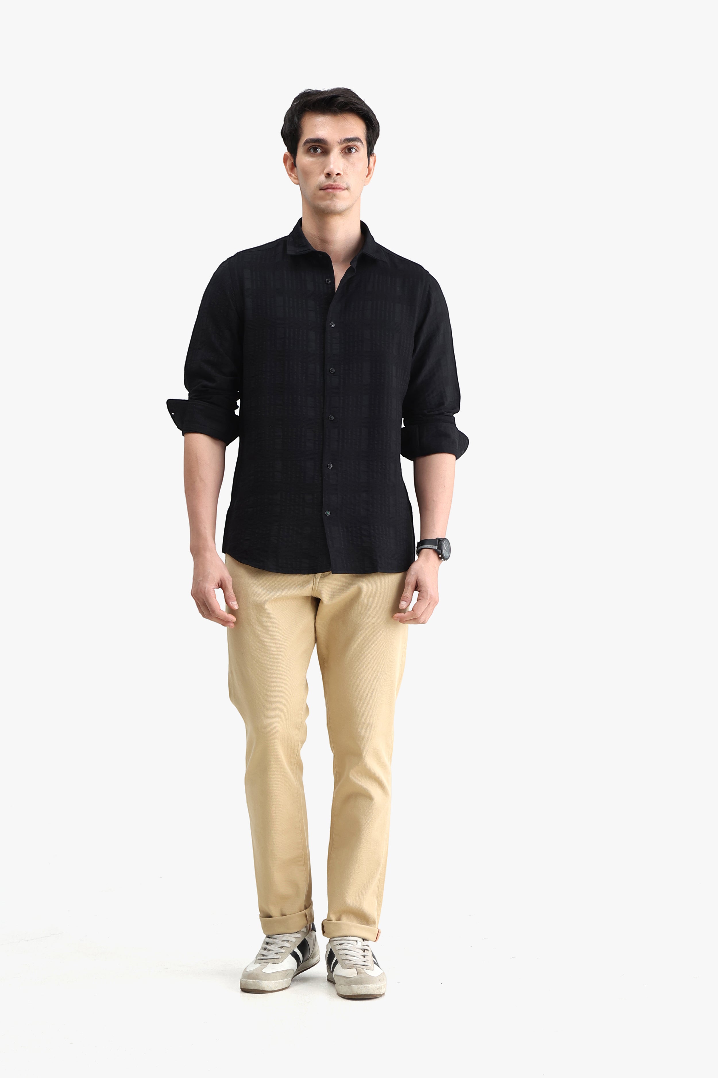 Viscose Blend Solid Shirt